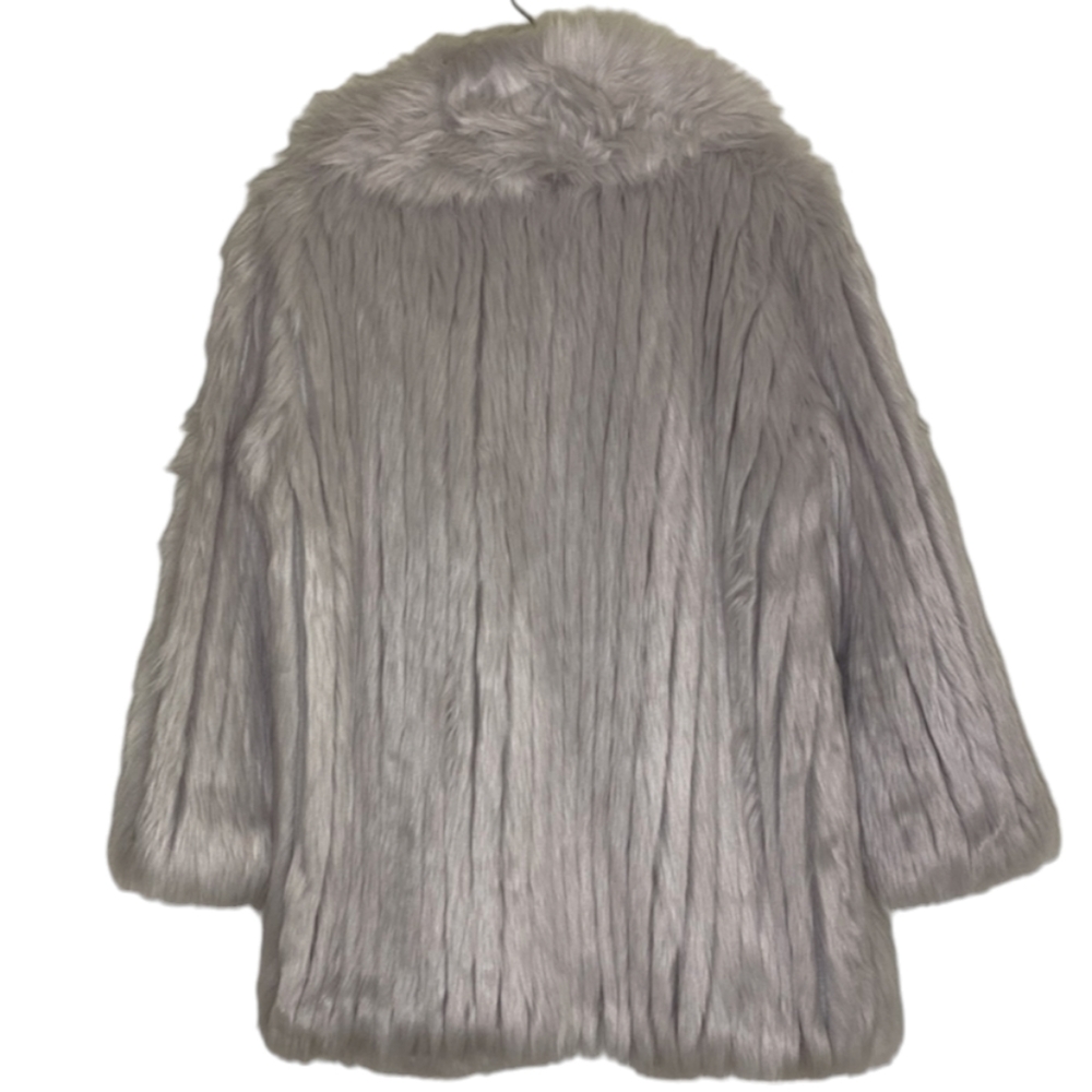 NWT | Express Faux Fur Silver | Lilac Coat - Picture 2 of 13